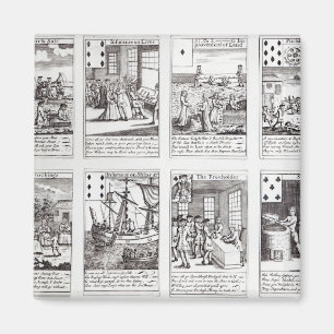 Set of Playing Cards depicting Satirical Magnet