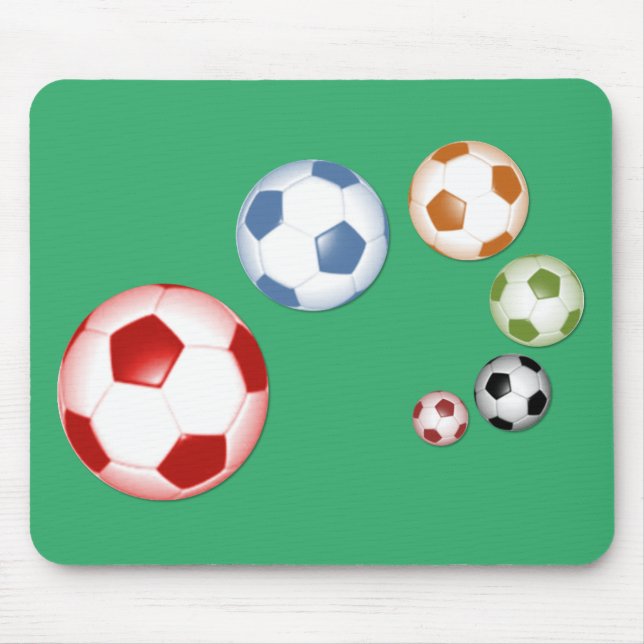 Set of soccer balls mouse pad (Front)