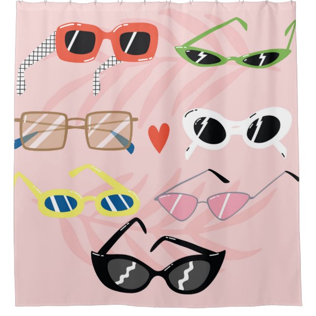 Set of trendy sunglasses in fun cartoon style (Front)