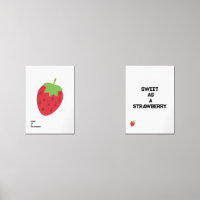 Set of Two Strawberry Gallery Wall Prints