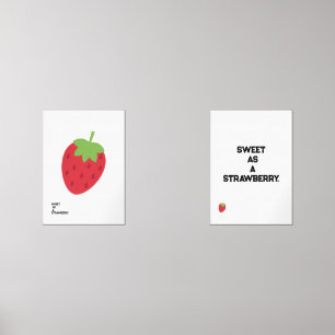 Set of Two Strawberry Gallery Wall Prints