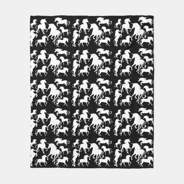 set of unicorns fleece blanket (Front)
