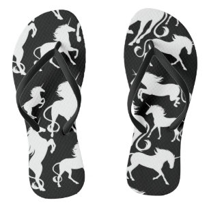 set of unicorns flip flops
