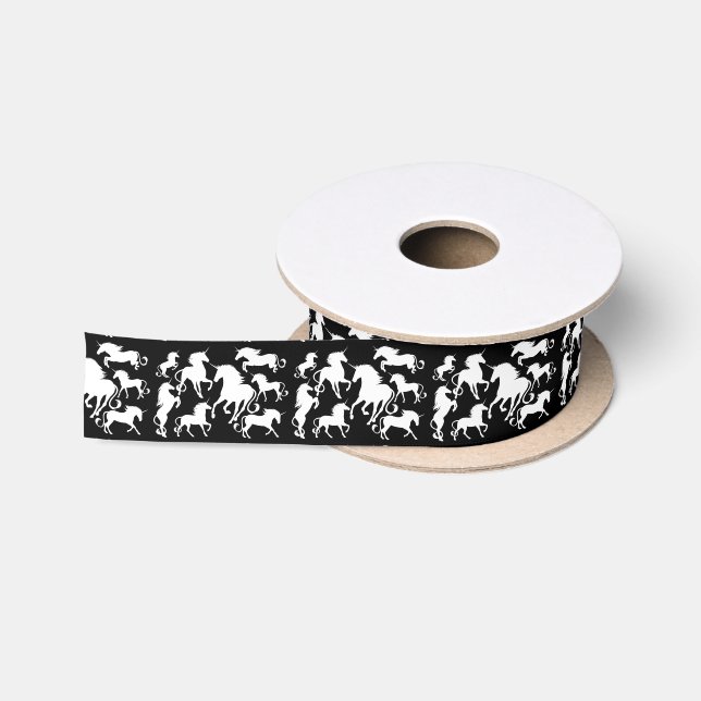set of unicorns satin ribbon (Spool)