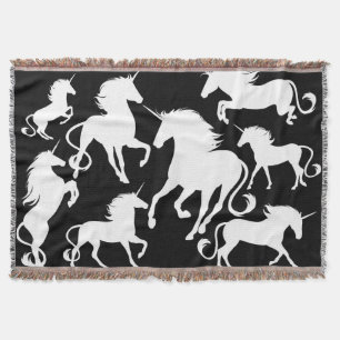 set of unicorns throw blanket
