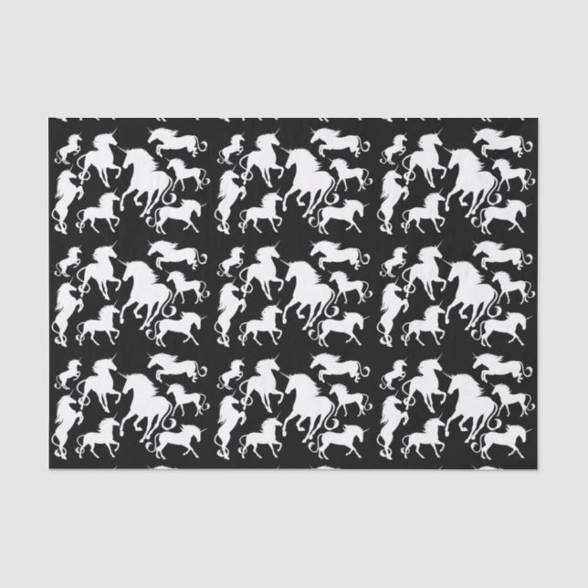 set of unicorns tissue paper (Front)