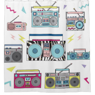 Set of various vintage cassette players. Retro 80s