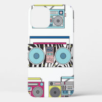 Set of various vintage cassette players. Retro 80s