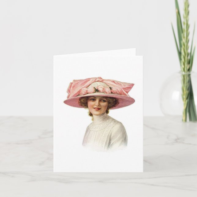 Set of Vintage Millinery Notecard (3) (Front)
