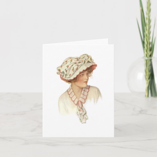 Set of Vintage Millinery Notecards [4B] (Front)