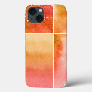 Set of watercolor abstract hand painted 4 iPhone 13 case