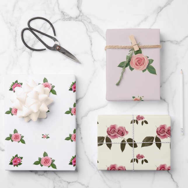 Set of Wrapping Paper, gifts for all occasions Paper Sheet (Front)