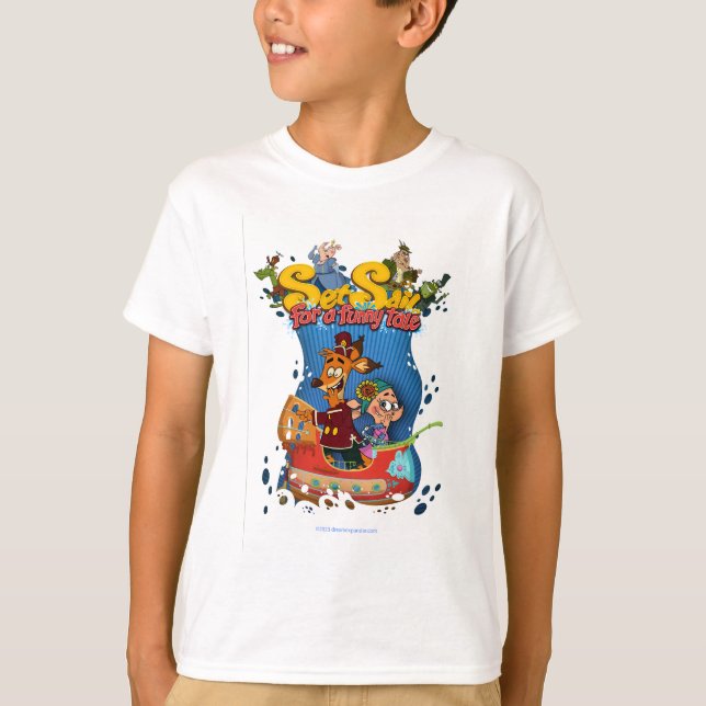 Set Sail for a Funny Tale Boys' T-Shirt (Front)