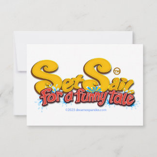 Set Sail for a Funny Tale Flat Thank You Card