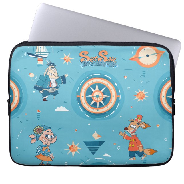 Set Sail for a Funny Tale wrap  Laptop Sleeve (Front)