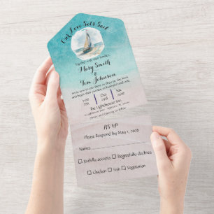 Set Sail Wedding Invitation 
