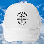 Set Sail with Personalized Style - Captain Trucker Hat<br><div class="desc">Step into the helm of your life with our Captain Trucker Hat, featuring a captivating anchor design and your custom name emblazoned in elegant font. Symbolizing strength and stability, the nautical anchor inspires your journey towards your aspirations. Whether you're charting new waters or basking in the familiarity of the sea,...</div>