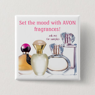 Set the Mood~AVON Fragrances 2 Inch Square Button