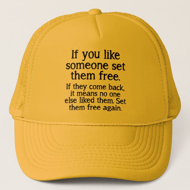 Set Them Free Funny Ball Cap Hat (Front)