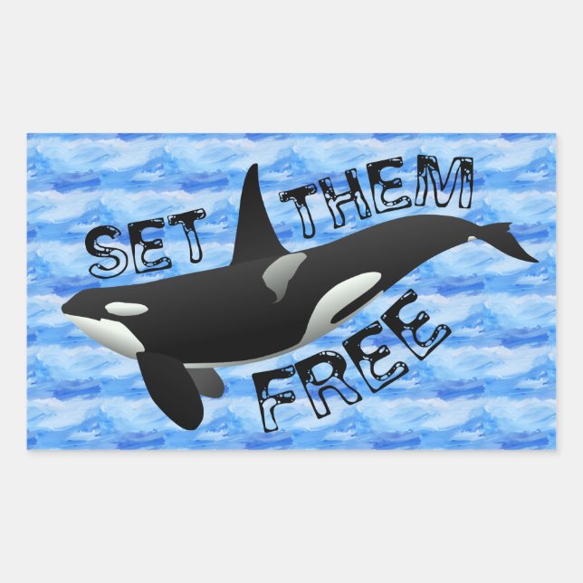 "Set them free" orca Sticker (Front)