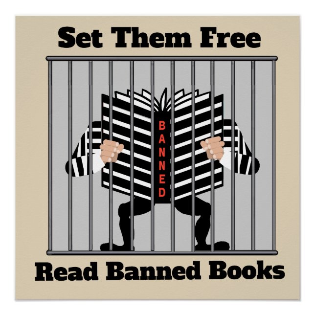 Set Them Free!  Read Banned Books Poster (Front)