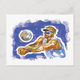 Set Up Volleyball Postcard