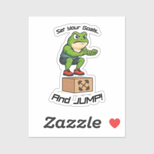Set Your Goals And Jump - Male Frog Box Jump