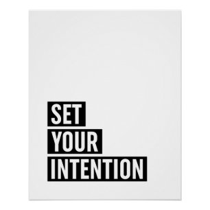 Set Your Intention Typography Poster