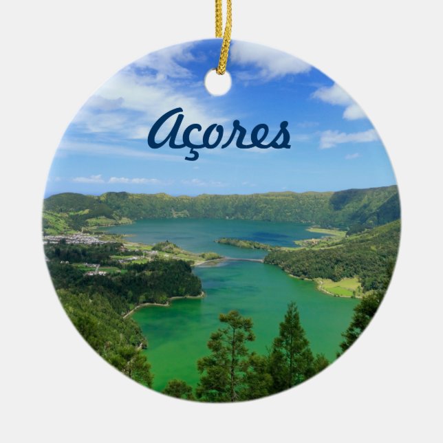 Sete Cidades - Azores Ceramic Ornament (Front)