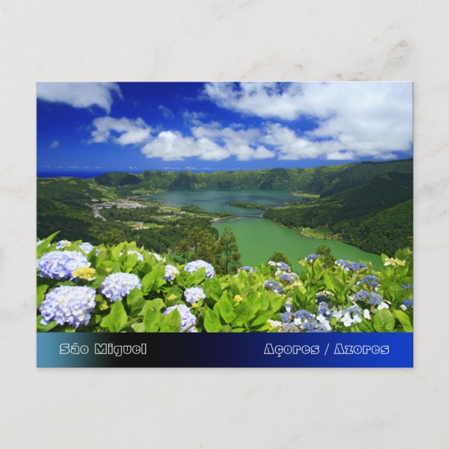 Sete Cidades, Azores Postcard (Front)