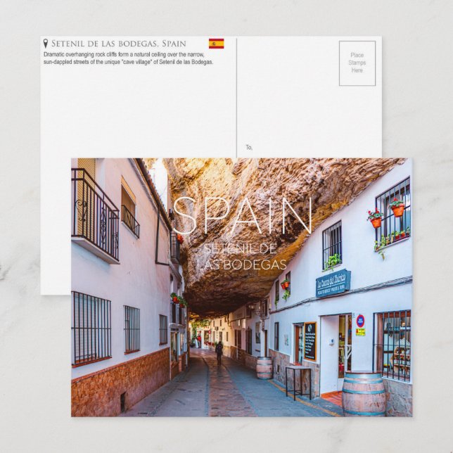 Setenil De Las Bodegas, carte postale de voyage en (Devant / Derrière)
