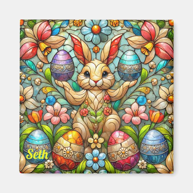 SETH ~ Easter Bunny and Eggs ~  Magnet (Front)