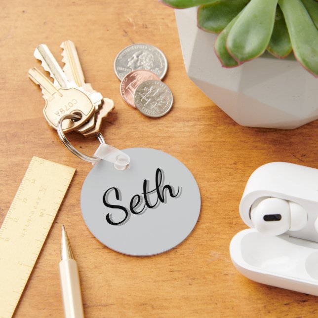 "Seth" Mans Name, Keychain (Desk)