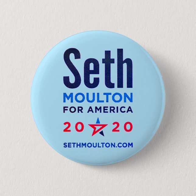 Seth Moulton for America 2020 2 Inch Round Button (Front)
