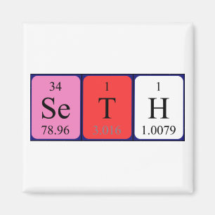 Seth periodic table name magnet