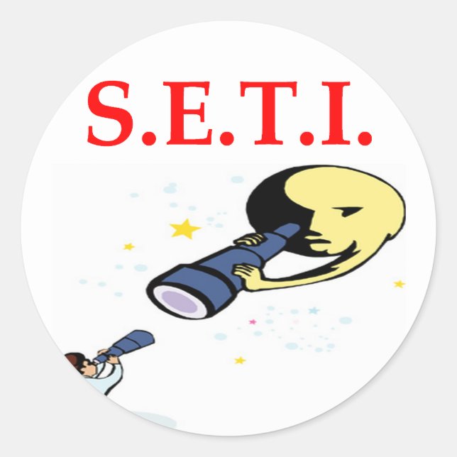 seti classic round sticker (Front)