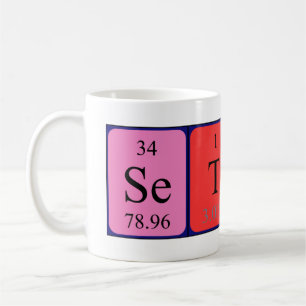 Seton periodic table name mug
