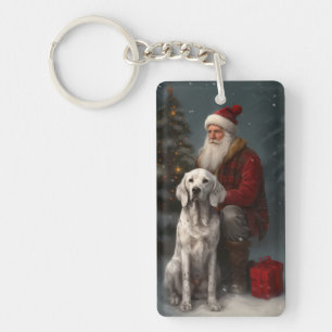 Setter anglais avec Noël Festif du Père Noël