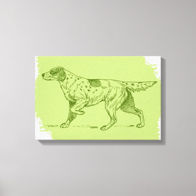 Setter dog canvas print (Front)