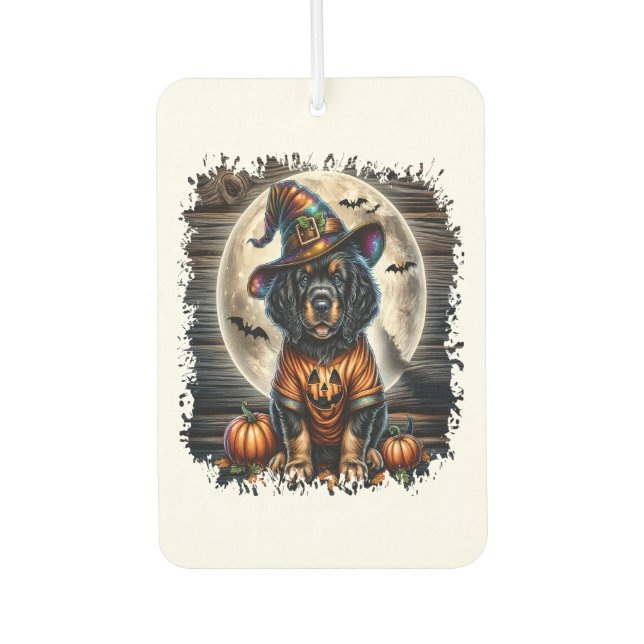 Setter Dog Halloween Square Air Freshener (Front)