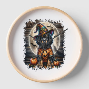 Setter Dog Halloween Square Clock