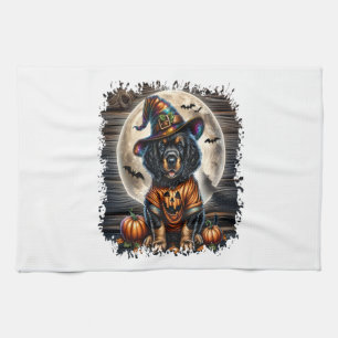 Setter Dog Halloween Square Kitchen Towel