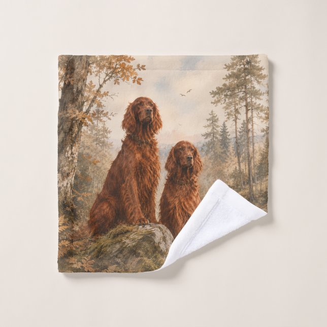 Setter irlandais   (Gant de toilette)