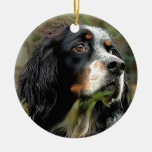 Setter Love Ceramic Ornament
