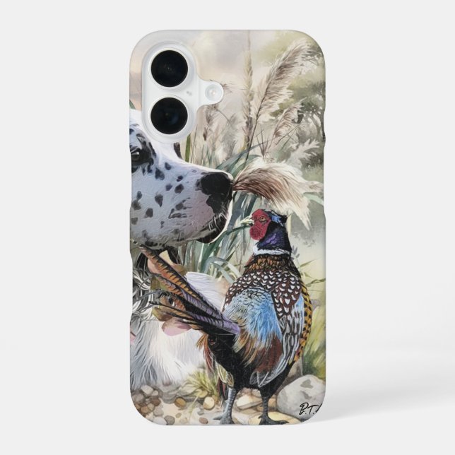 Setter & Pheasant  iPhone 16 Case (Back)