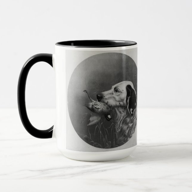 Setter with Grouse Ceramic Mug (Left)