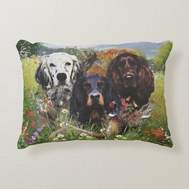 Setters Family  Accent Pillow (Front)