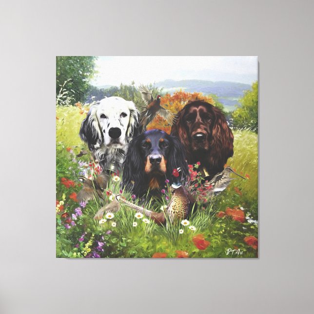 Setters Family  Canvas Print (Front)