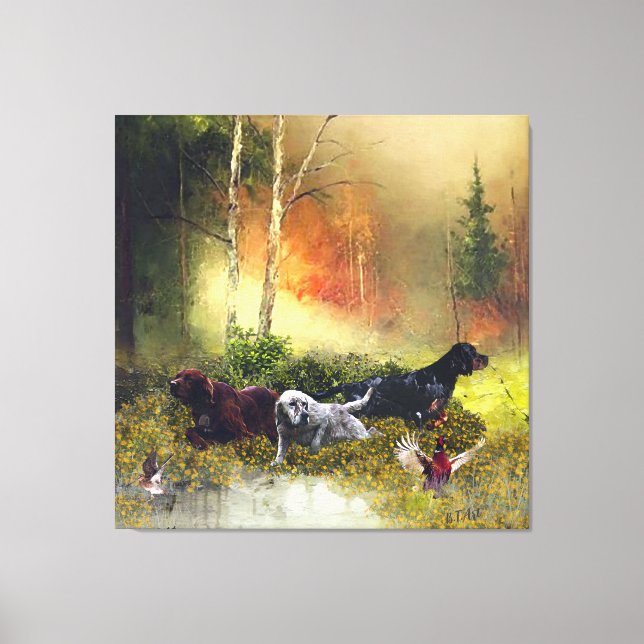 Setters Family   Canvas Print (Front)