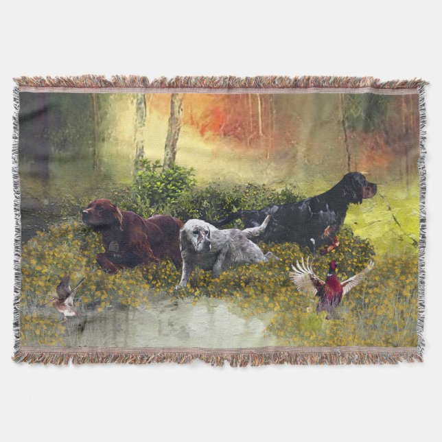 Setters Family      Throw Blanket (Front)